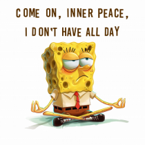 COME ON, INNER PEACE, I DON`T HAVE ALL DAY