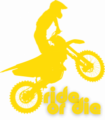 Ride or die - motocross - yellow