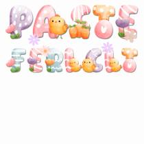 Paste fericit text pastel cu oua decorative