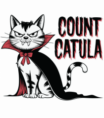 Count Catula Funny Halloween Cat