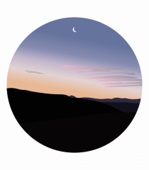 Photo Illustration - moon sunrise