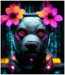 cyber punk dog
