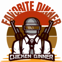 Tricou pentru Gameri PubG. Favorite Dinner Chicken Dinner 