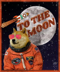 To The moon  Dogecoin Astronaut 