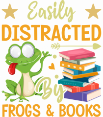 Easily Distracted By Frogs & Books