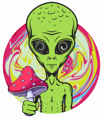 Edm Trippy Mushroom Alien