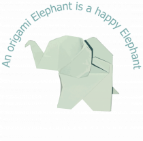 Happy Origami Elephant