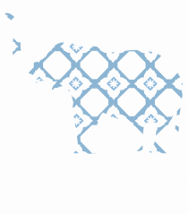 Elephant Blue Ceramic Ornament