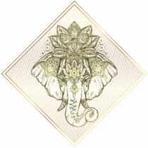 Golden Elephant Mandala 