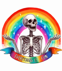 Antisocial Rainbow Skull