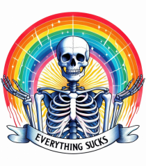 Antisocial Rainbow Skull