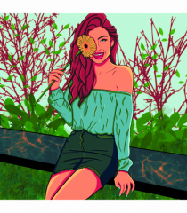 Fata cu floare de soare