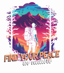 in stil synthwave - Find your peace in nature