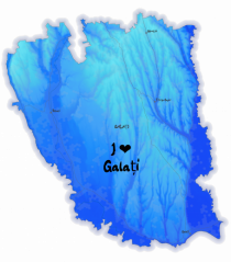 Galați County Map