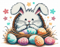 Easter Mood - iepuras dragut cu oua colorate