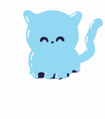 Ghost blue kitty