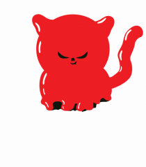 Ghost red devil kitty