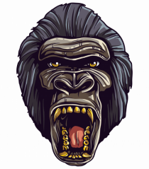 Gorilla Angry Face