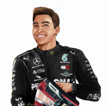 George Russell - Mercedes - F1 - Ilustratie