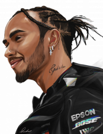 Lewis Hamilton - Mercedes - F1 - Ilustratie