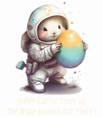 Space Easter - Happy Easter from all the space bunnies