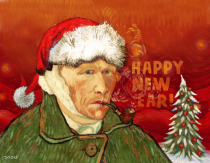 Happy New Ear Santa Gogh