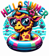 Hello summer - Girafa de piscină