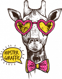 Girafă Hipster