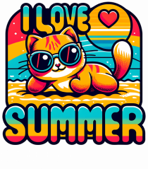 cu pisici in vacanță - I love summer