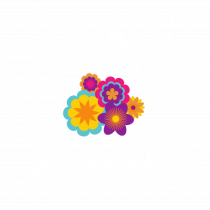 Sacoșă hipioată flori colorate 