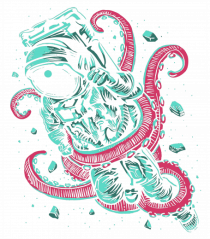 Astronaut Space Octopus Fight