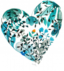 Blue heart and the fire inside