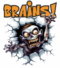 cu desene de Halloween - Brains!