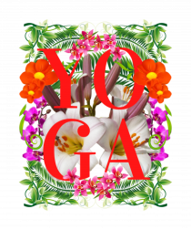 Yoga Este Sportul Meu Favorit Design Cu Flori