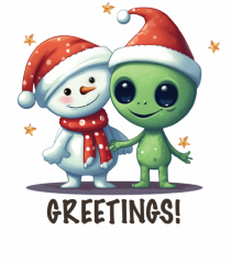 cu extraterestrii de Craciun - Greetings from Outer Christmas