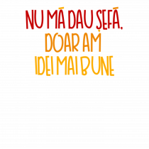 Nu ma dau sefa, doar am idei mai bune