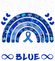 In Aprilie purtam albastru. Luna Autismului. In April we wear blue. Autism