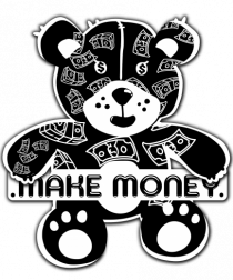 Make Money - Black Teddy Bear