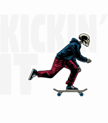 Kickin' It Skeleton Skateboarding