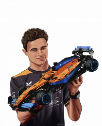 Lando Norris - McLaren - F1 - Ilustratie Lego 