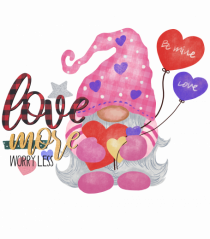 Love More Worry Less Gnome
