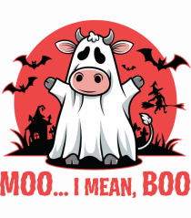 Moo ... I Mean, Boo Funny Ghost Cow