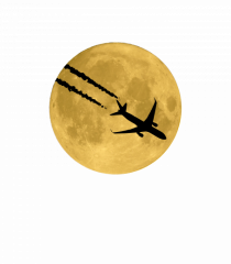 Avion peste luna