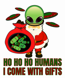 Funny Santa Claus Alien