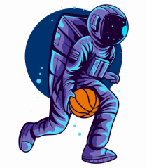 Astronaut can dunk