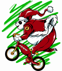 OLDMAN PANDA BIKER SANTA