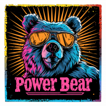 Retro Power Bear