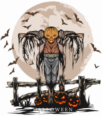 Pumpkin Head Scarecrow