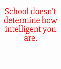 school doesn t determine...
