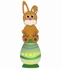 Rabbit on easter egg